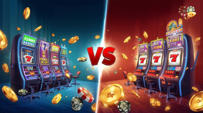 Online vs offline slot machine