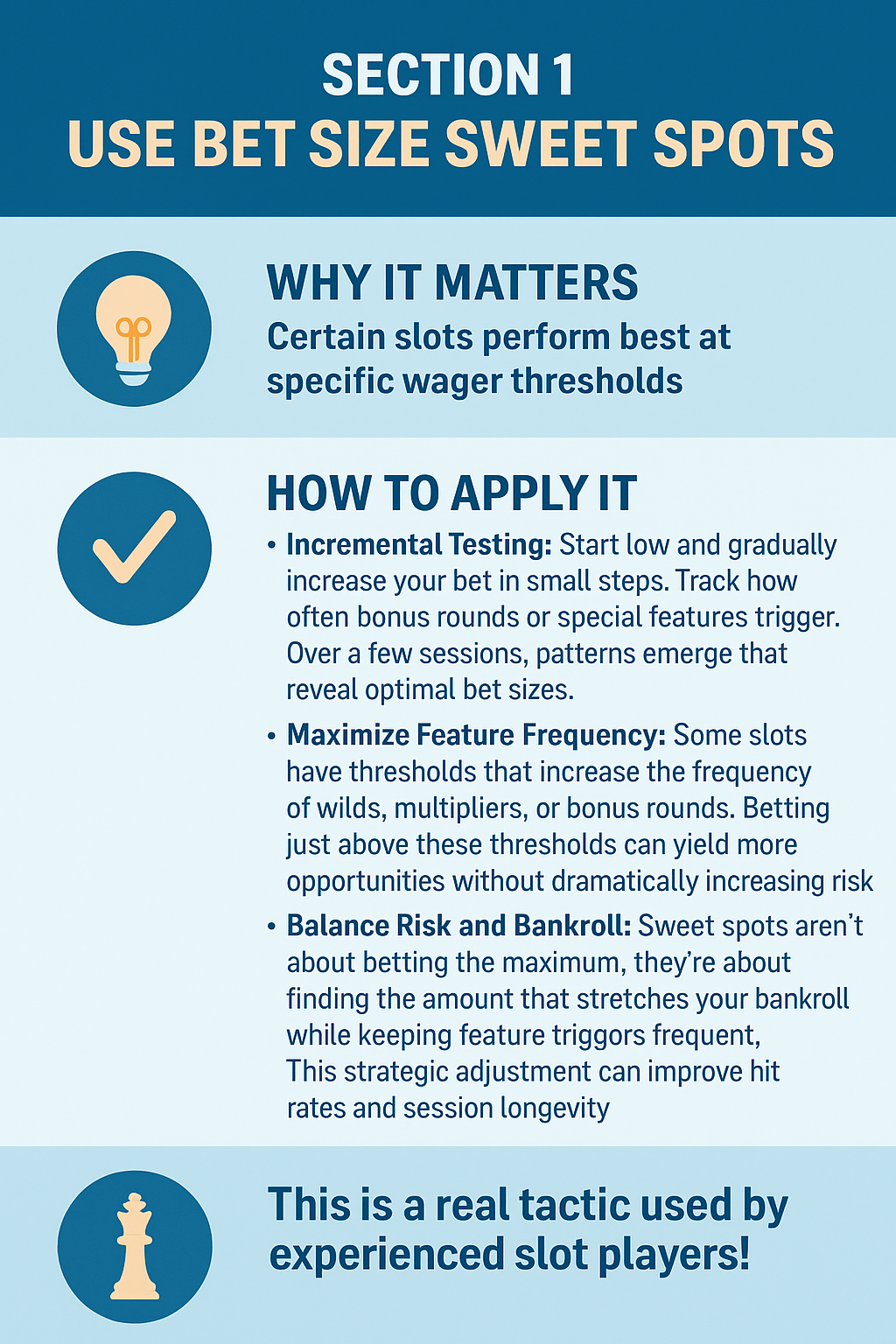 Use Bet Size Sweet Spots