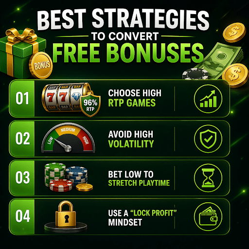 strategy to convert free bonus
