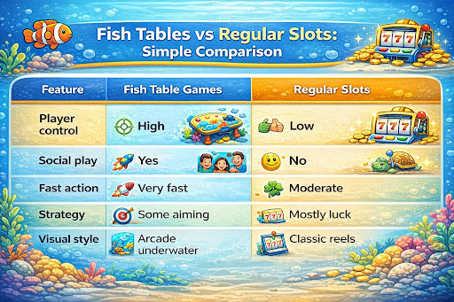 fish table vs regular slots