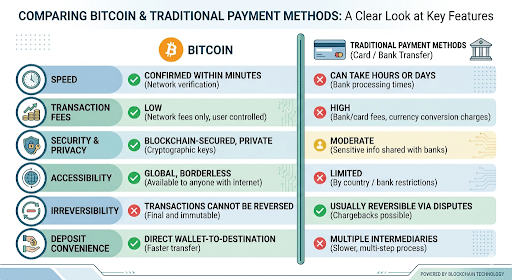 Bitcoin and traditional payments