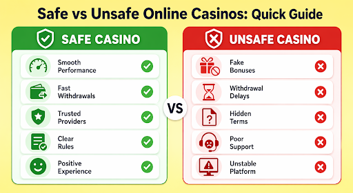 safe vs unsafe online casino