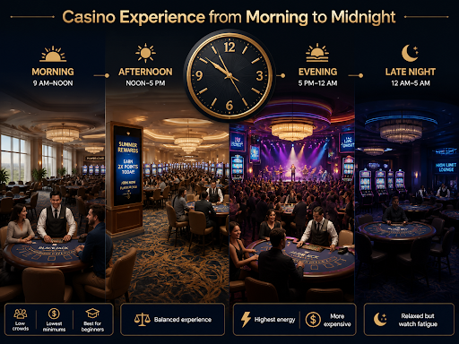 Casino experince from morning to nigth