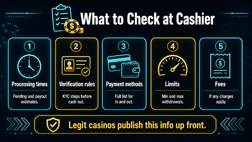What to check at cashier
