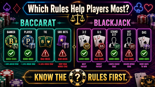 baccarat vs blackjack rules