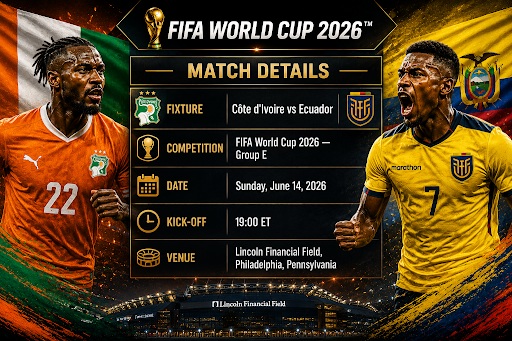 Côte d'Ivoire vs Ecuador FIFA match details
