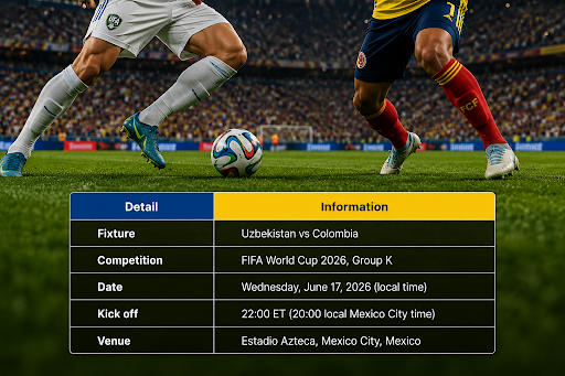 uzbekistan vs colombia match detail