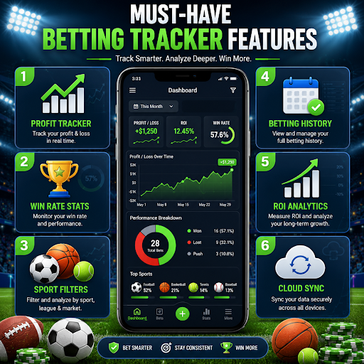 Betting tracker features
