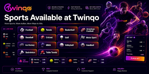 Sports available at Twinqo
