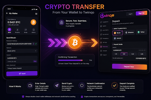 crypto transfer from wallet to casino