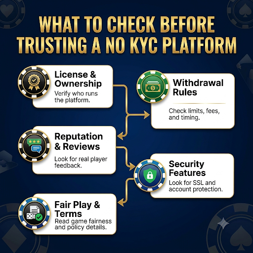 what to check before trusting NO kyc platform