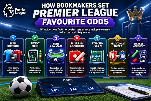 bookmarkers premier league favourite odds