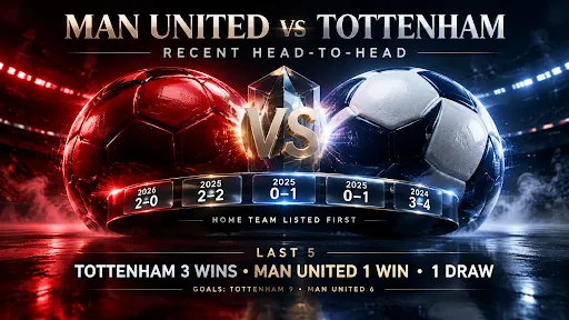 manchester united vs tottenham h2h records